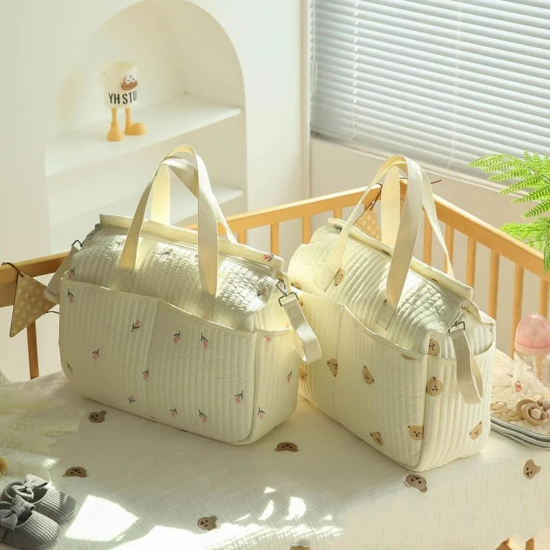 🧸 Bolsa de Fraldas Estilo Coreano – Charme, Praticidade e Muito Espaço!