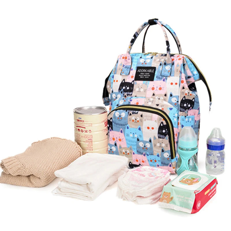 🎒 Mochila de Mamãe com Estampa Divertida – Praticidade com Estilo para o Dia a Dia!