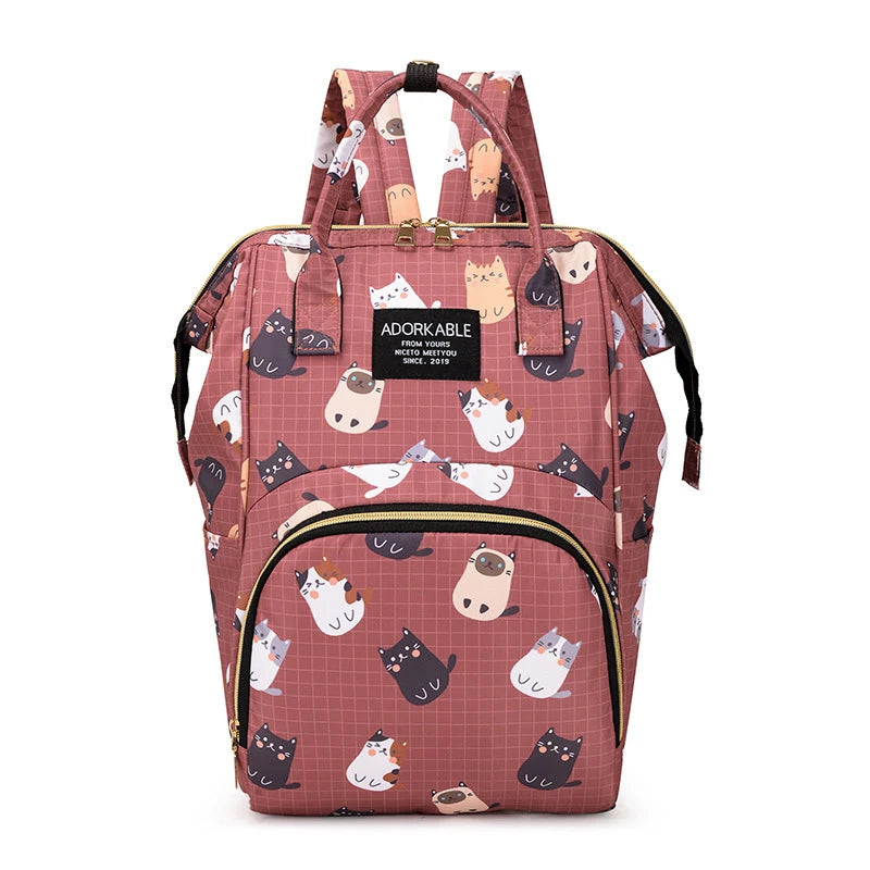 🎒 Mochila de Mamãe com Estampa Divertida – Praticidade com Estilo para o Dia a Dia!