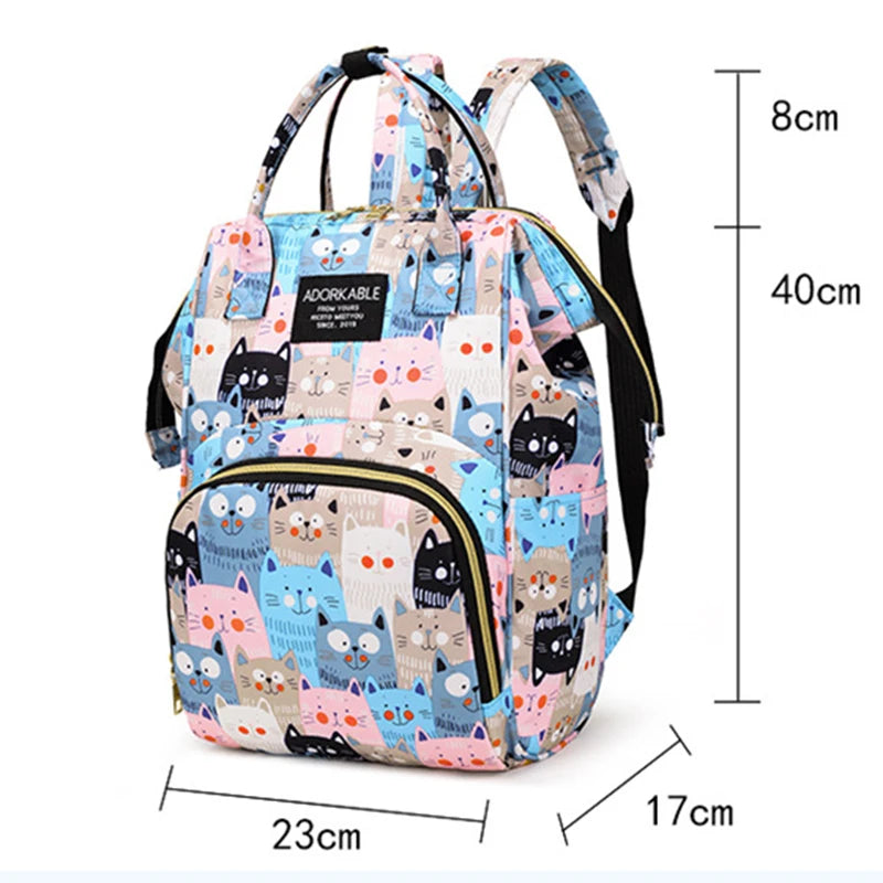 🎒 Mochila de Mamãe com Estampa Divertida – Praticidade com Estilo para o Dia a Dia!