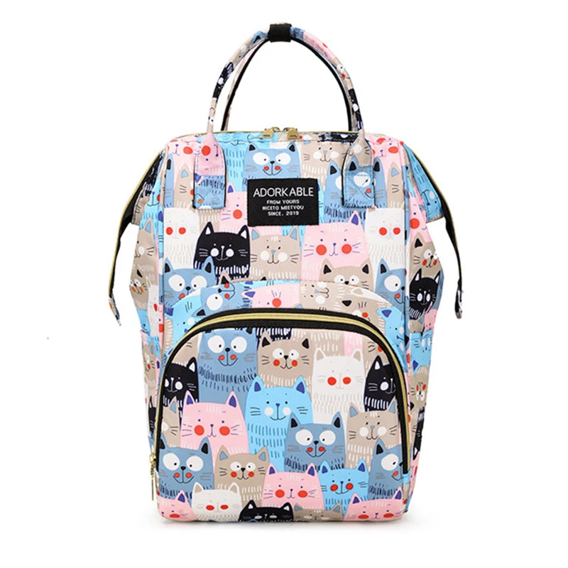 🎒 Mochila de Mamãe com Estampa Divertida – Praticidade com Estilo para o Dia a Dia!