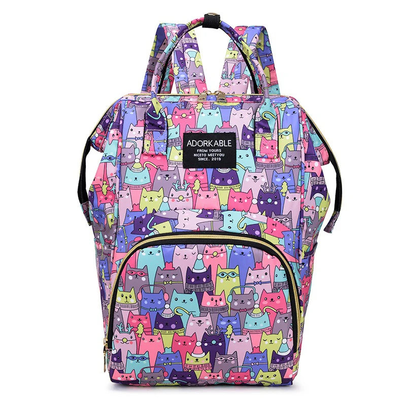 🎒 Mochila de Mamãe com Estampa Divertida – Praticidade com Estilo para o Dia a Dia!